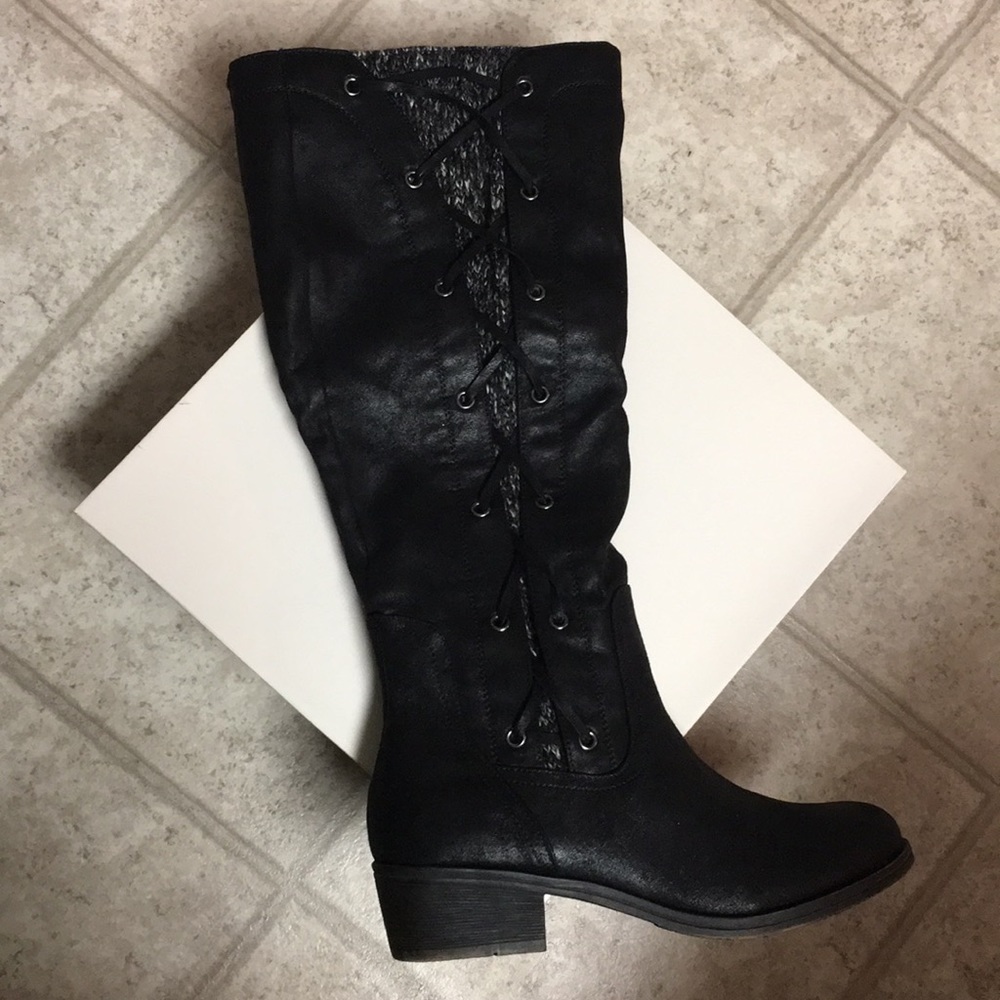 Brand new SO knee high black boots. Size 8.5.